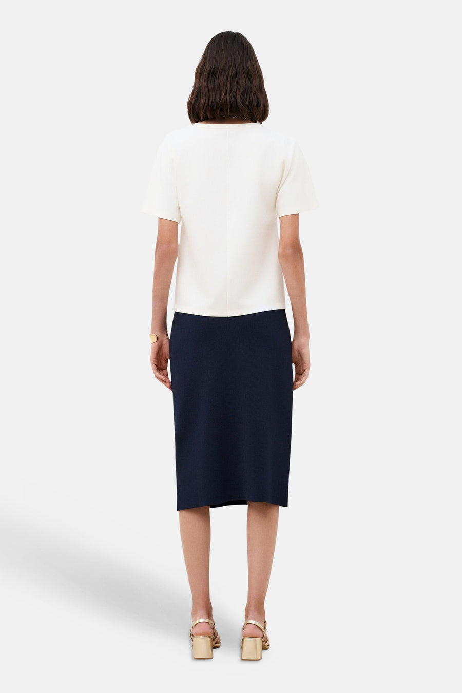 Top uni manches courtes blanc - CAROLL