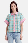 Blouse à manches courtes - multicolore