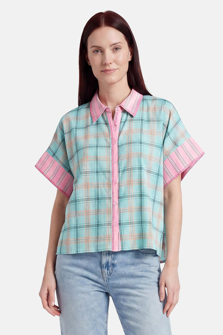 Blouse à manches courtes - multicolore