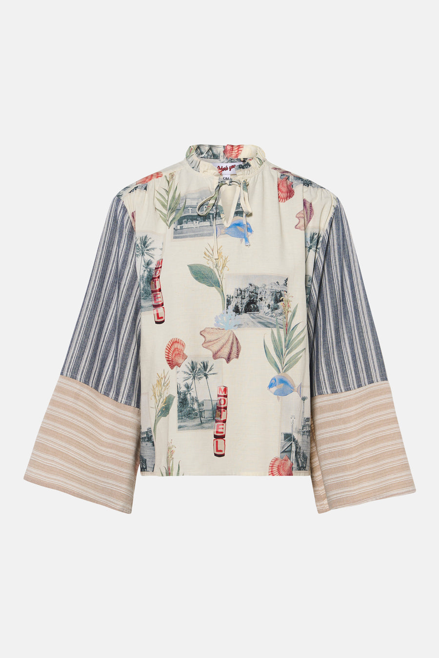Blouse à manches courtes - multicolore