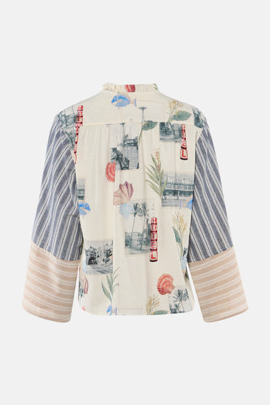 Blouse à manches courtes - multicolore