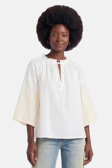 Blouse met lange mouwen - Wit