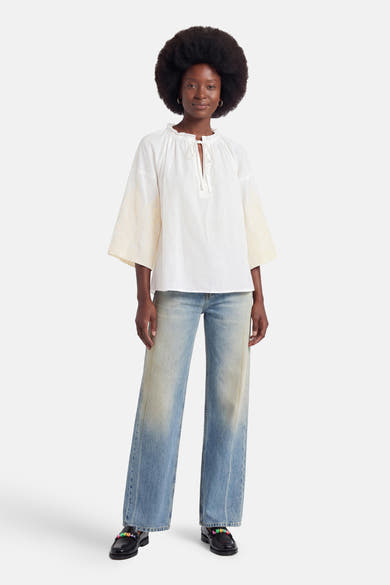 Blouse met lange mouwen - Wit