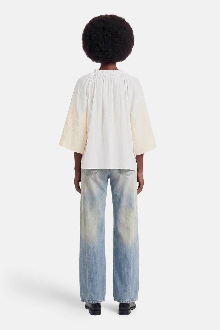 Blouse met lange mouwen - Wit