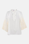 Blouse à manches longues - Blanc