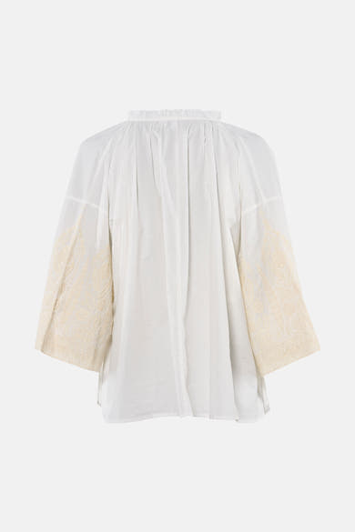 Blouse à manches longues - Blanc