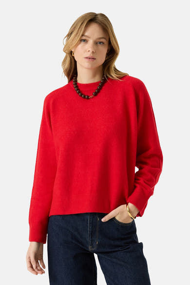 Pull col rond rouge - GARCIA