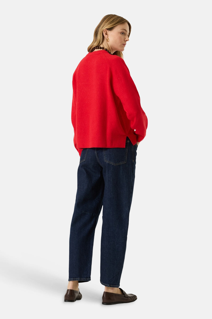Pull col rond rouge - GARCIA