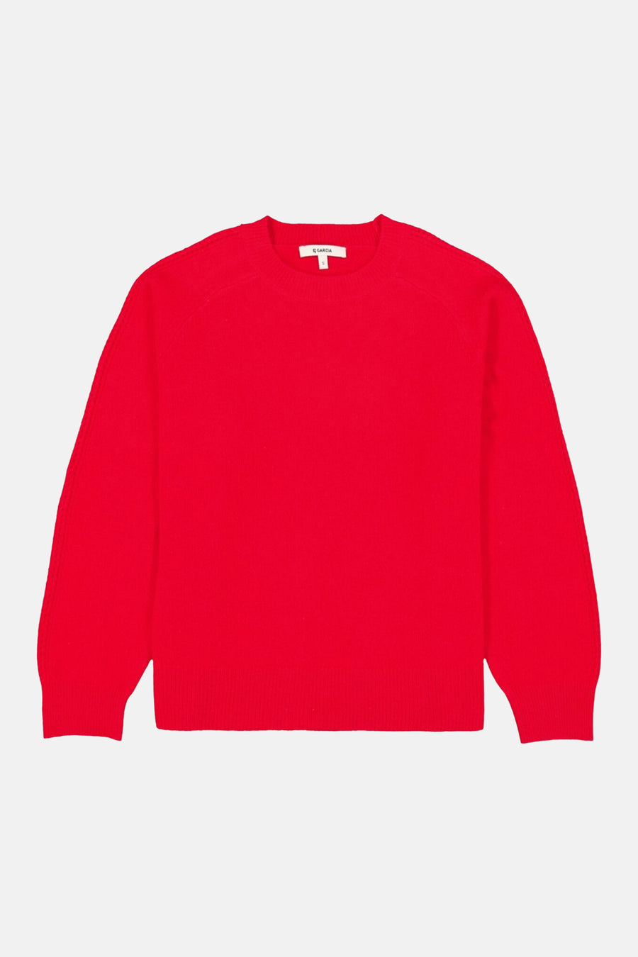 Pull col rond rouge - GARCIA
