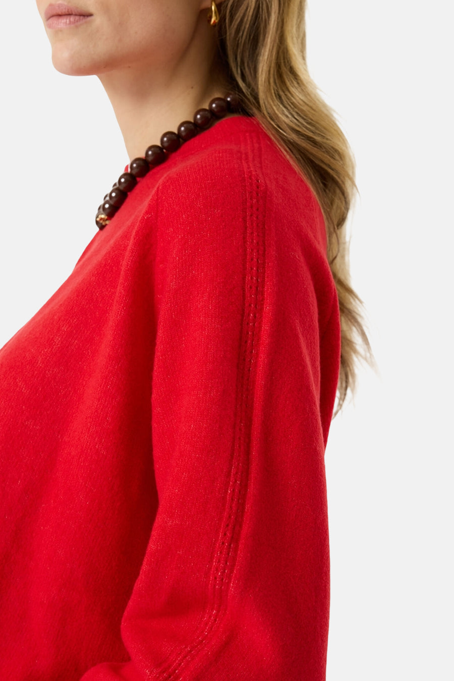 Pull col rond rouge - GARCIA
