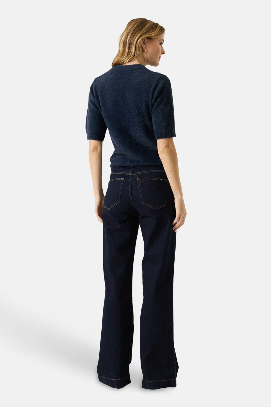 Trui met ronde hals blauw - GARCIA