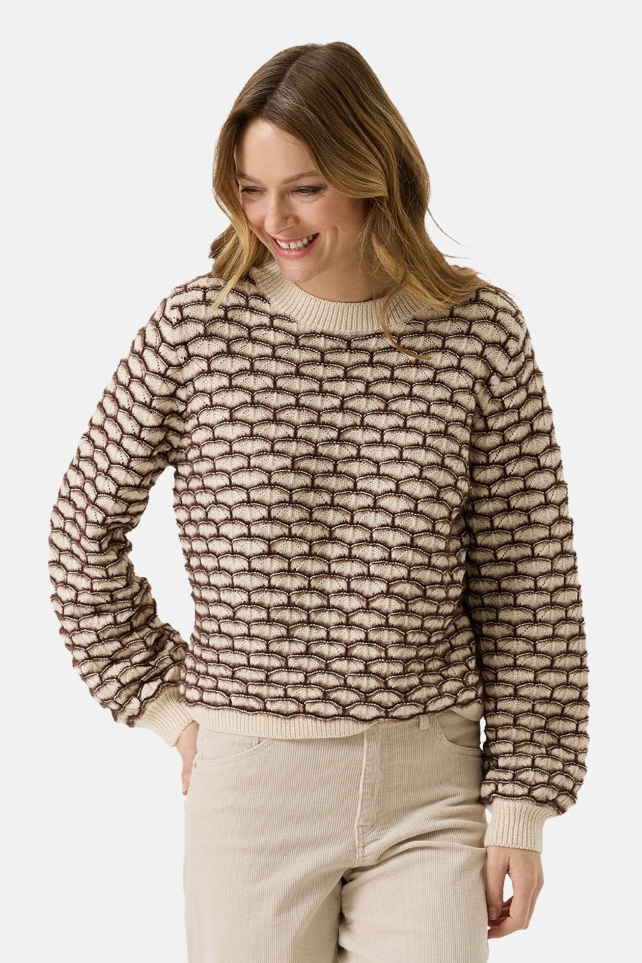 Pull col rond multicolore - GARCIA