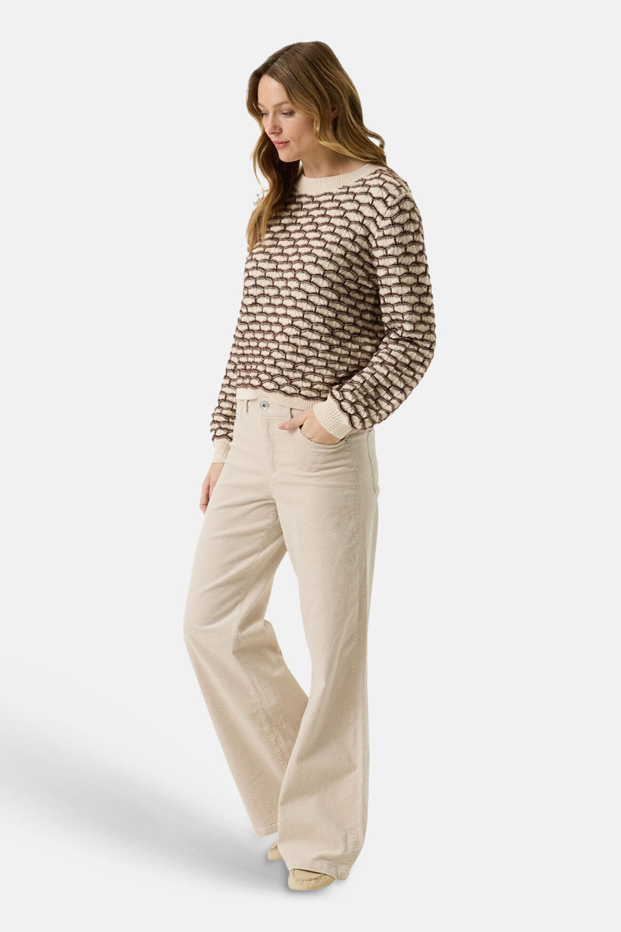 Pull col rond multicolore - GARCIA