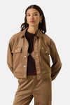 Dames tops jas overshirt cognac - GARCIA