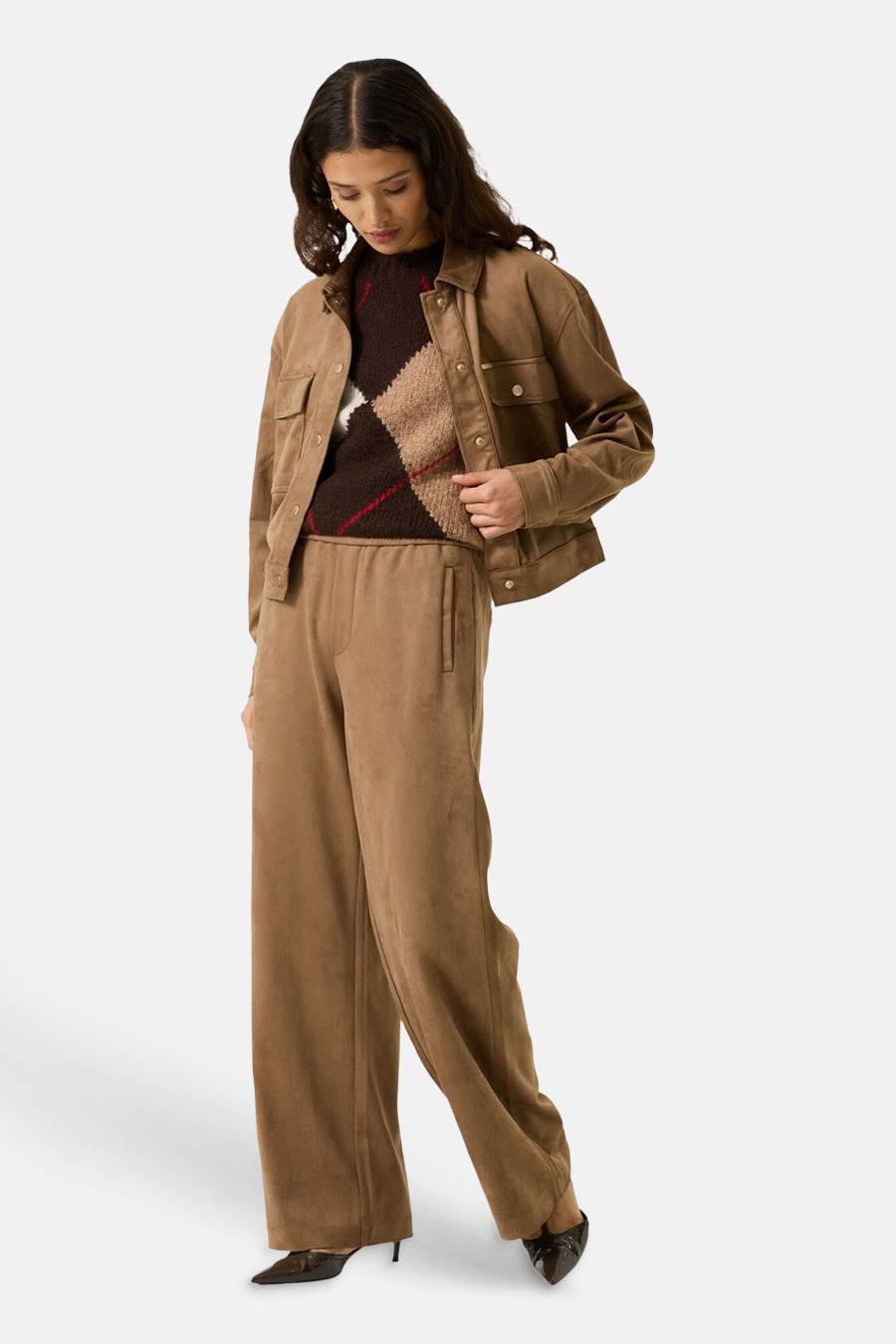 Dames tops jas overshirt cognac - GARCIA
