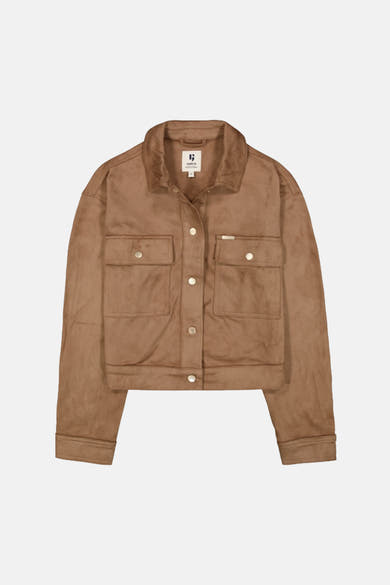 Dames tops jas overshirt cognac - GARCIA