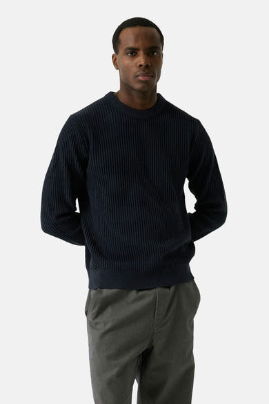 Trui met ronde hals blauw - GARCIA