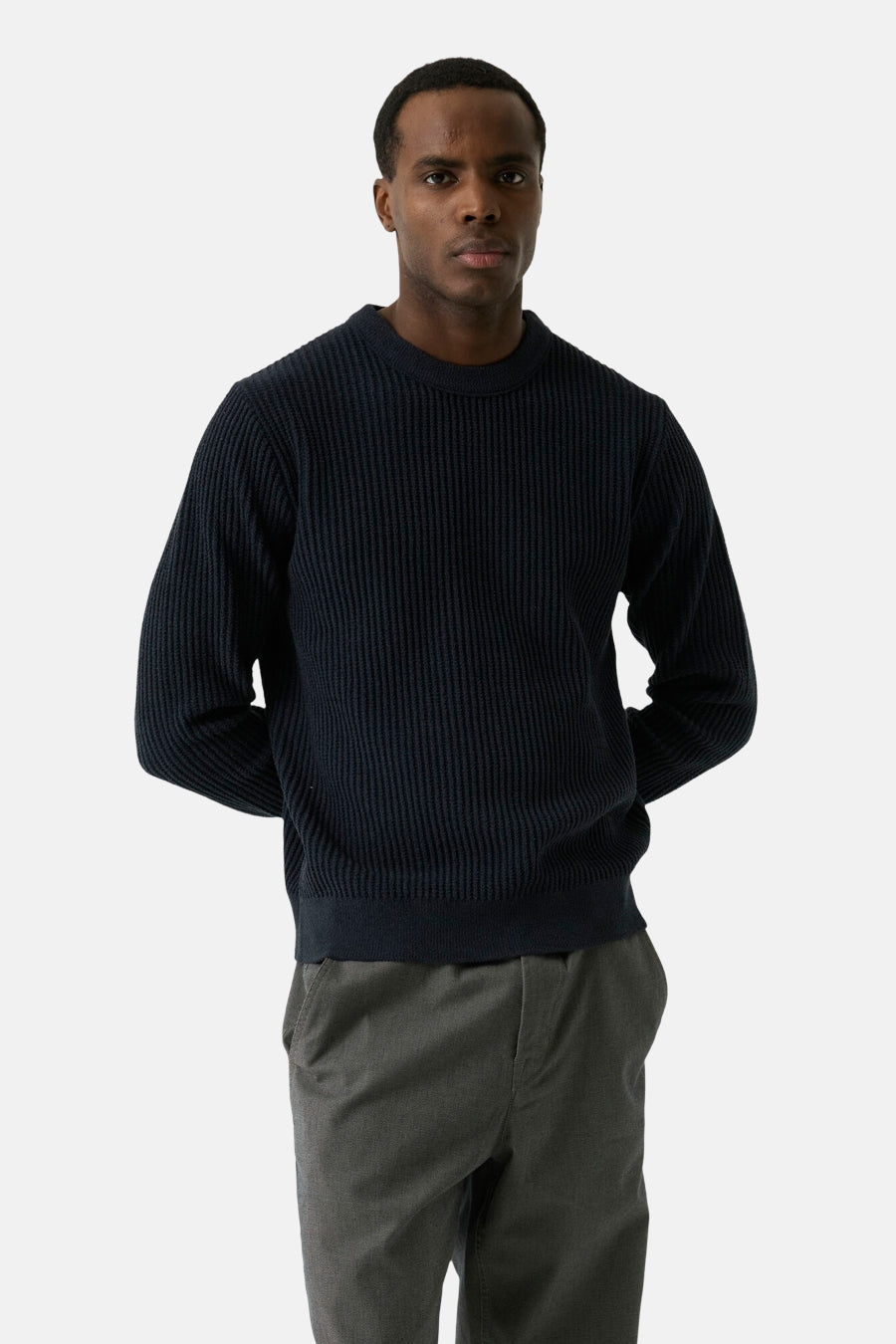 Trui met ronde hals blauw - GARCIA