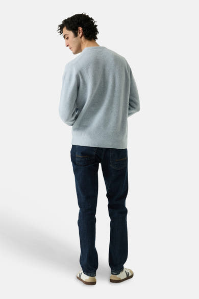Pull col rond bleu - GARCIA