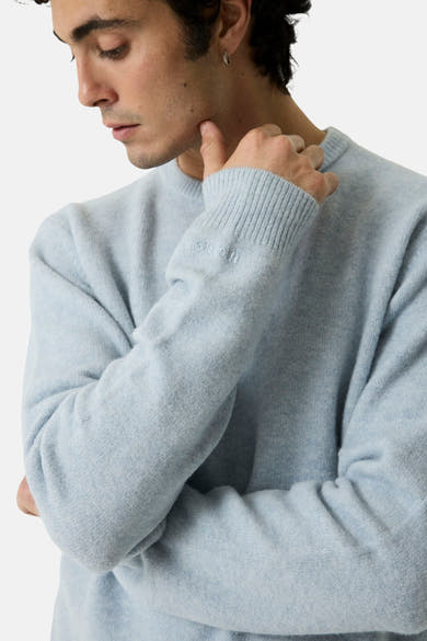Pull col rond bleu - GARCIA
