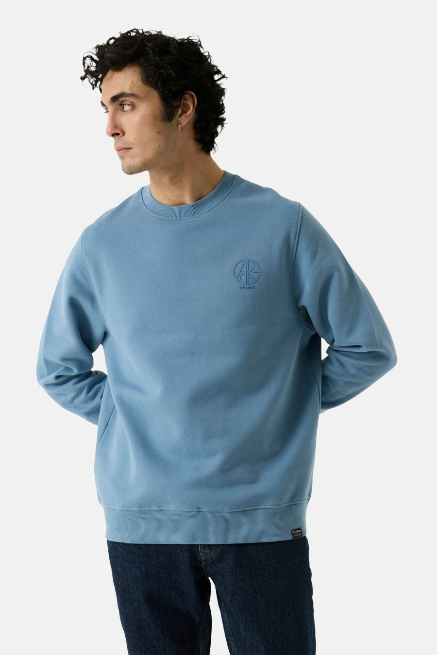 Sweater met ronde hals blauw - GARCIA