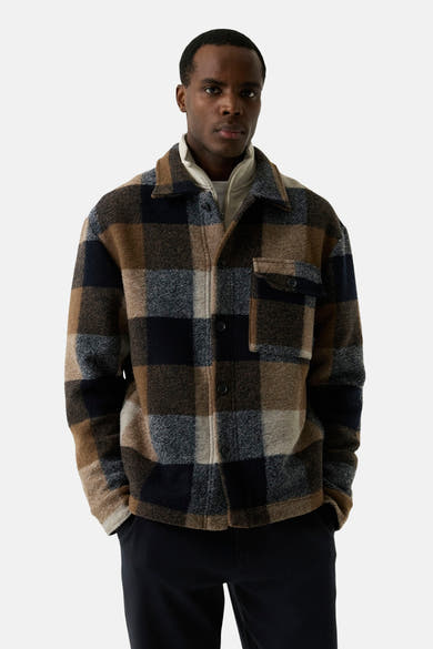 Heren tops jas overshirt ocre - GARCIA