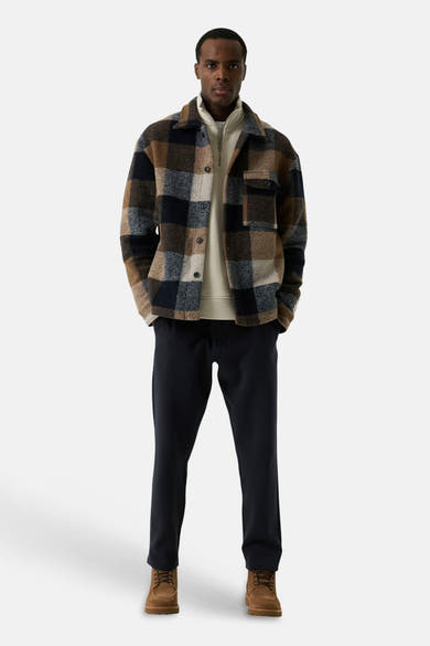 Heren tops jas overshirt ocre - GARCIA