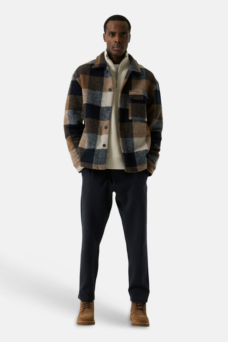 Heren tops jas overshirt ocre - GARCIA