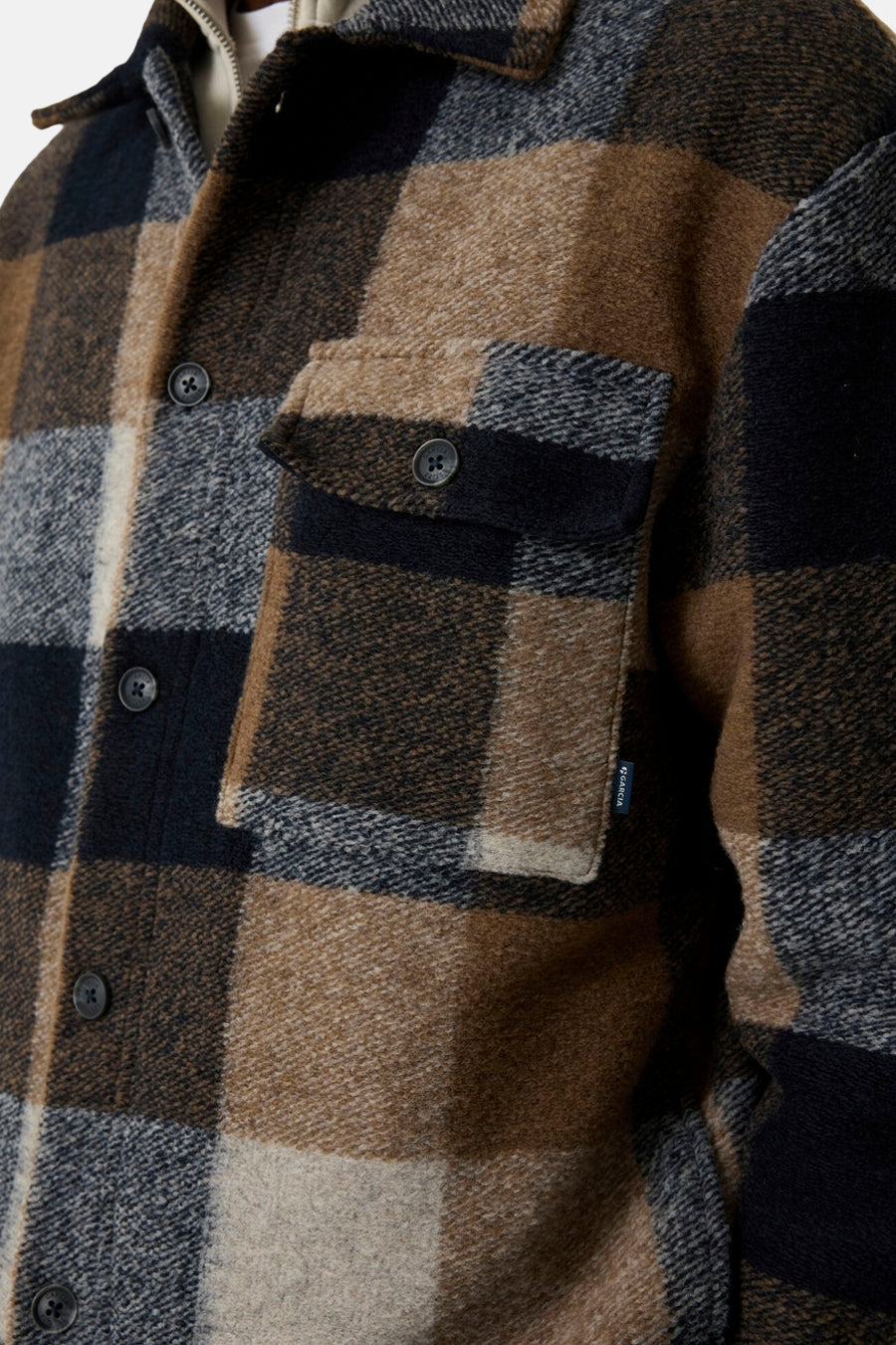 Heren tops jas overshirt ocre - GARCIA