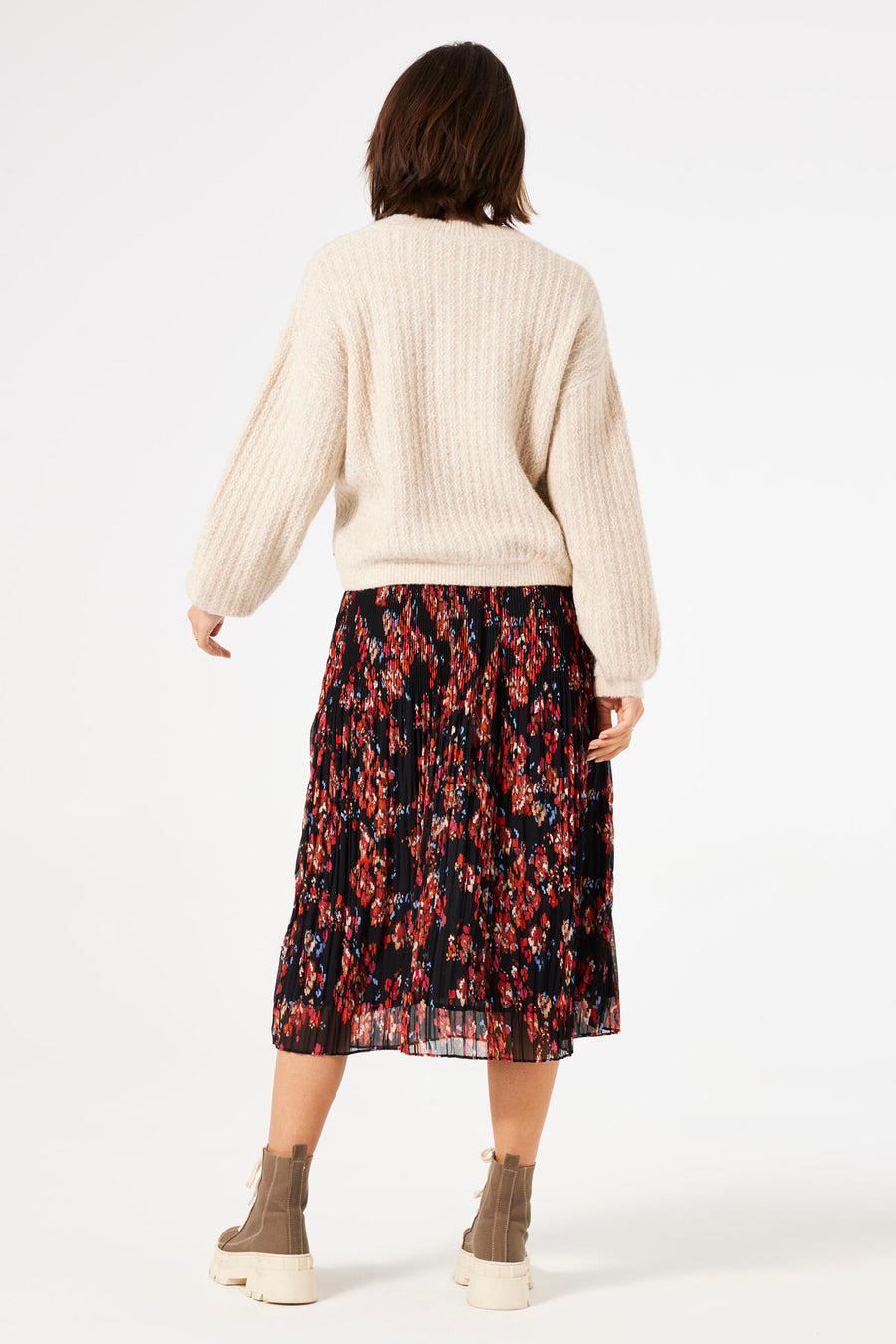 Pull à col rond - beige