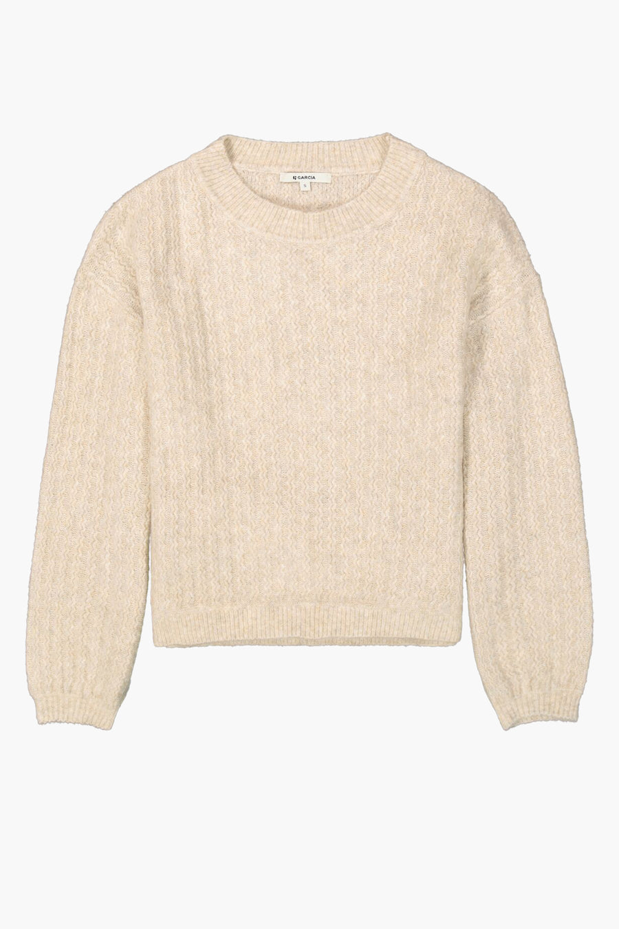 Pull à col rond - beige
