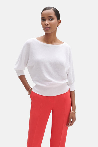 Pull col rond Blanc - CAROLL