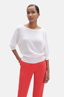 Pull à col rond - blanc