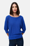 Pull met ronde hals - blauw