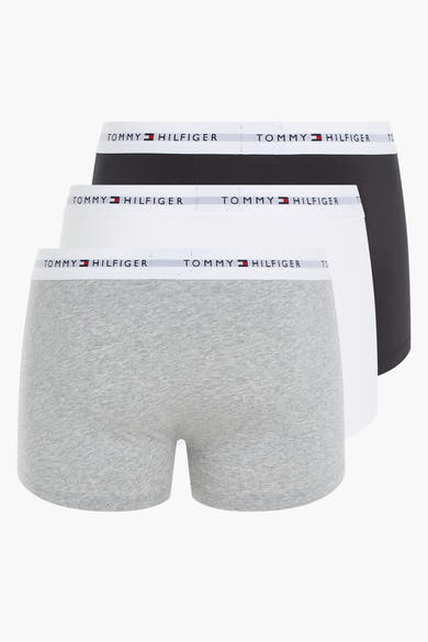 Lot de boxers multicolores de Tommy Jeans, avec ceinture logotypée blanche.
