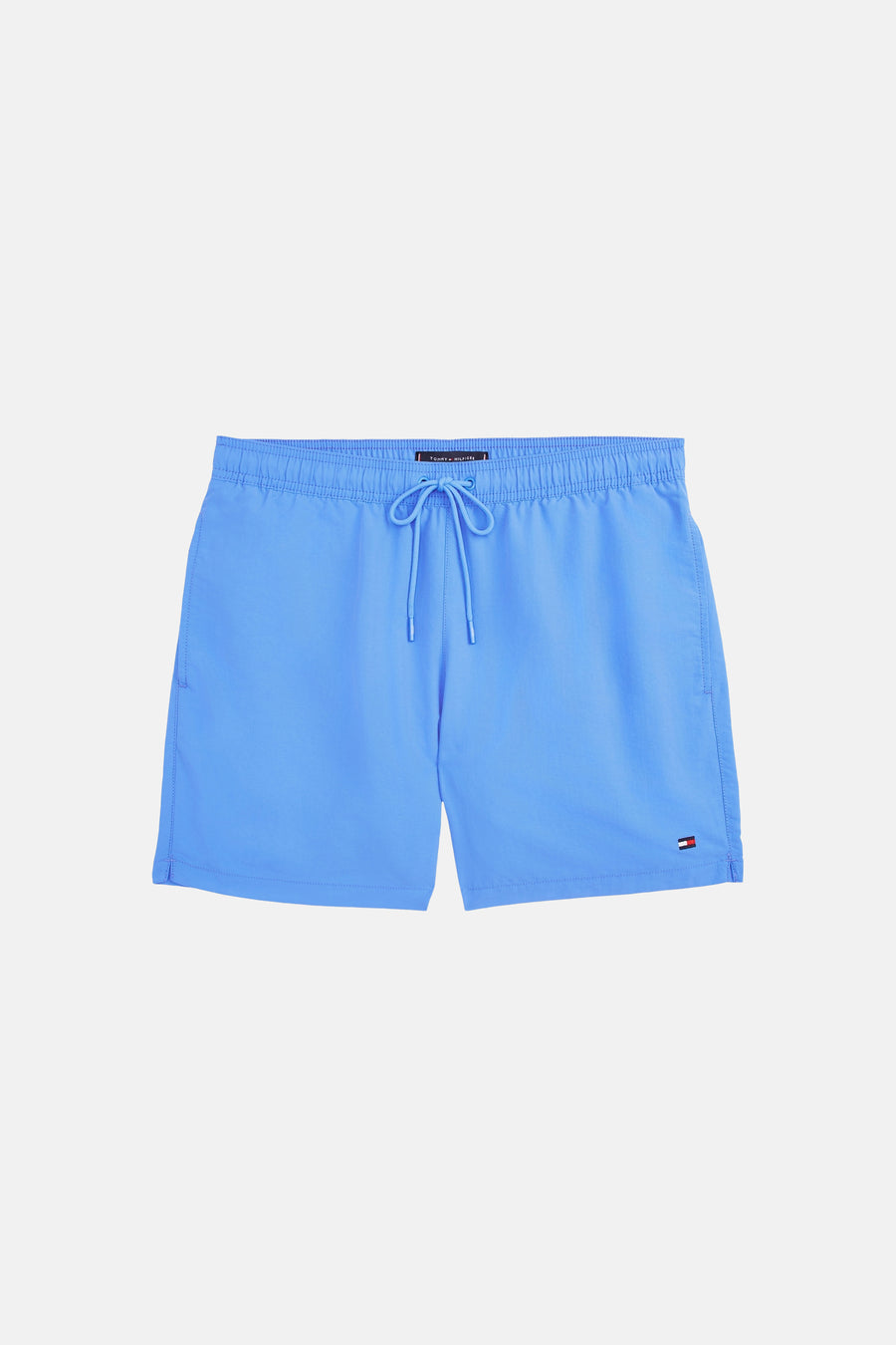 Blauwe zwembroek van TOMMY HILFIGER, met trekkoord en subtiel logo op het been.