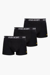 Zwarte boxershorts van LYLE & SCOTT met merklogo op de elastische tailleband.