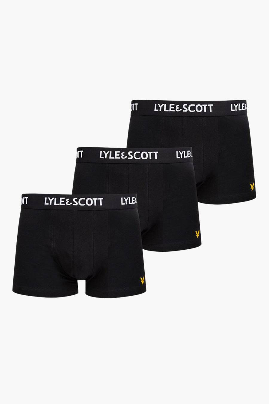 Zwarte boxershorts van LYLE & SCOTT met merklogo op de elastische tailleband.