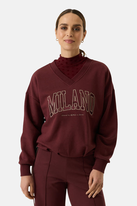 Sweater met ronde hals rood - GARCIA