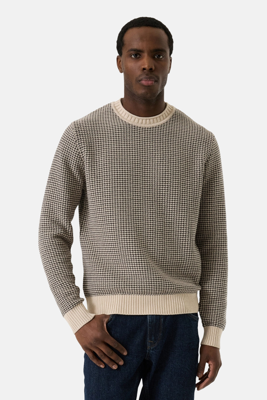 Trui met ronde hals beige - GARCIA