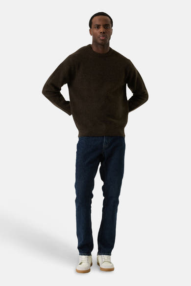 Pull col rond brun - GARCIA