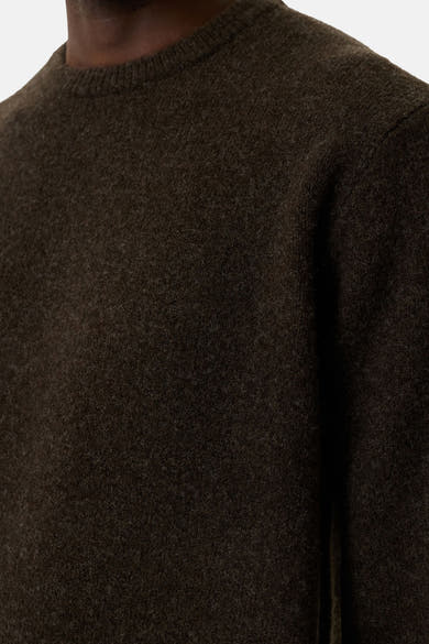 Pull col rond brun - GARCIA