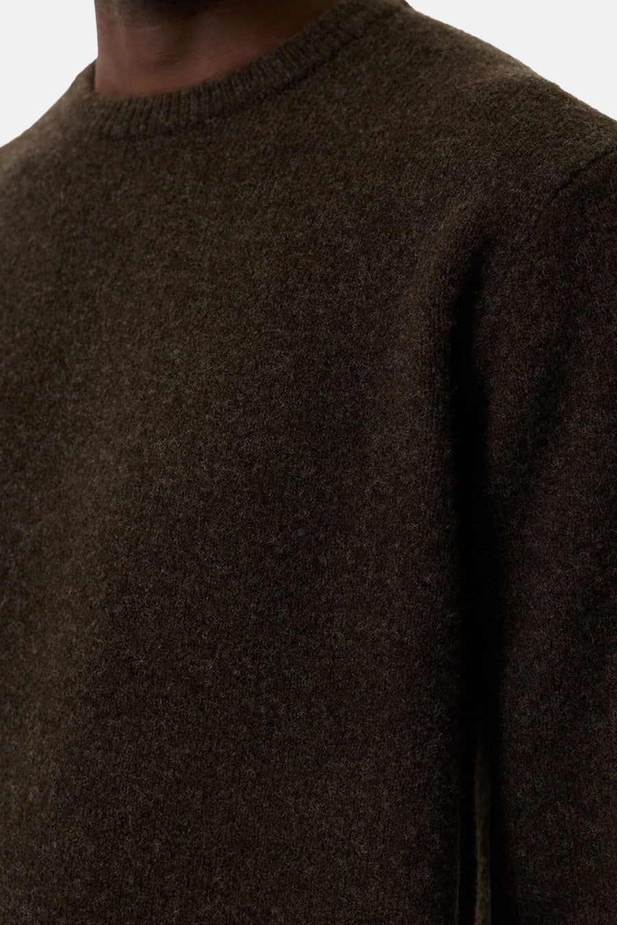 Pull col rond brun - GARCIA