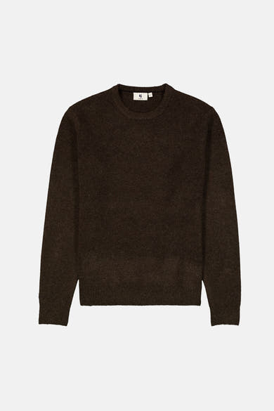 Pull col rond brun - GARCIA