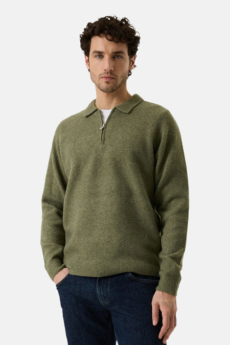 Pull à col roulant - kahki