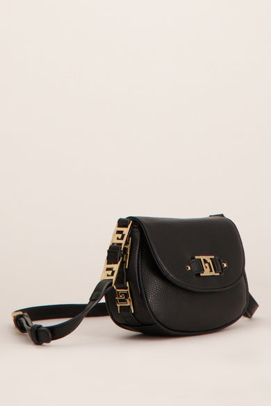 Sac à bandoulière noir de Gaudi Jeans avec bandoulière et détails dorés.
