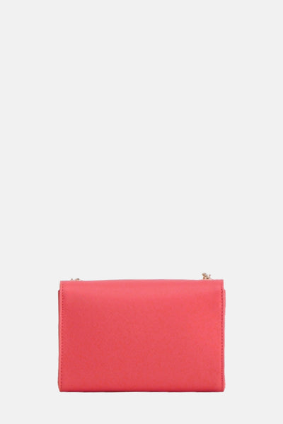 Roze schoudertas van Valentino Bags, met een gouden kettingriem.