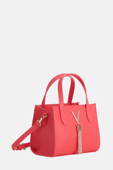 Roze schoudertas van VALENTINO BAGS met afneembare schouderriem en gouden decoratieve detail.