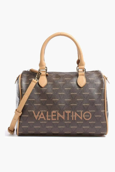 Sac à main multicolore de VALENTINO BAGS, orné d'un motif de logo répété et doté d'une bandoulière.
