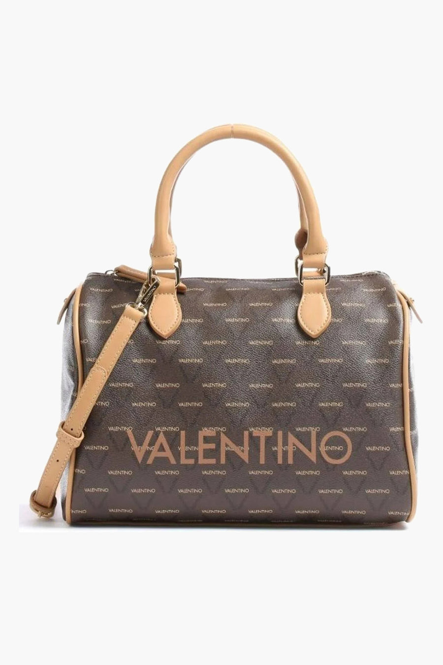 Sac à main multicolore de VALENTINO BAGS, orné d'un motif de logo répété et doté d'une bandoulière.
